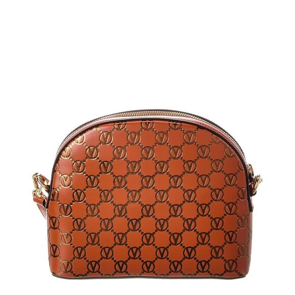 Valentino By Mario Valentino Diana Monogram Leather Crossbody, Brown